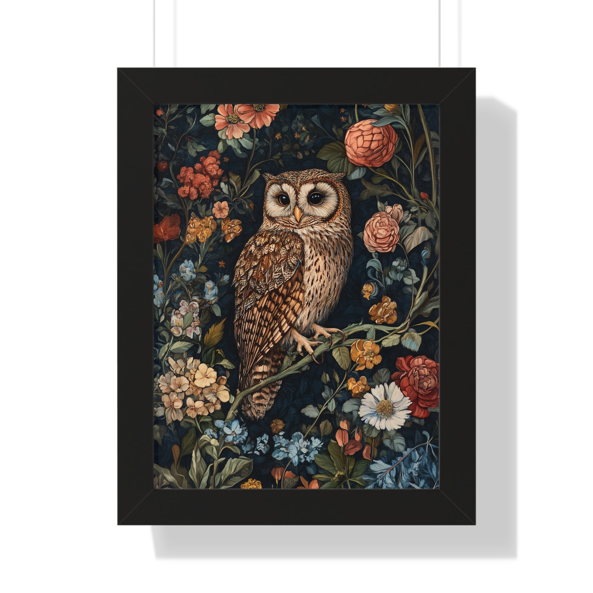 Framed Paper Print - Guardian of the Floral Night