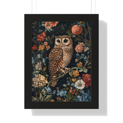 Framed Paper Print - Guardian of the Floral Night