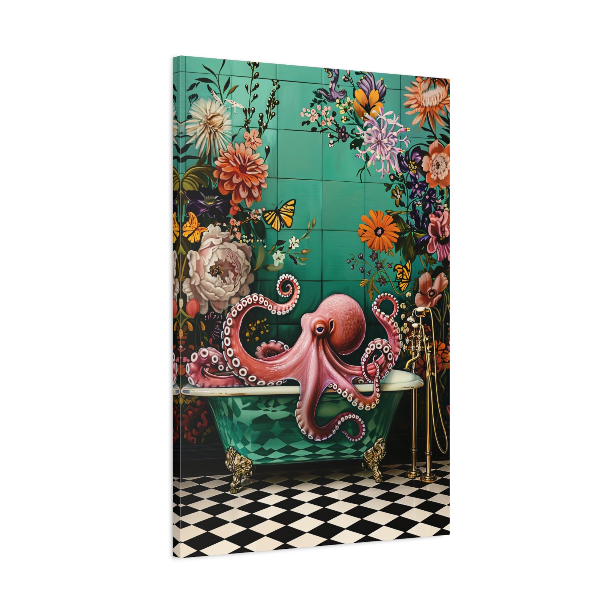 1.25" Matte Canvas - Octopus Bath Royale