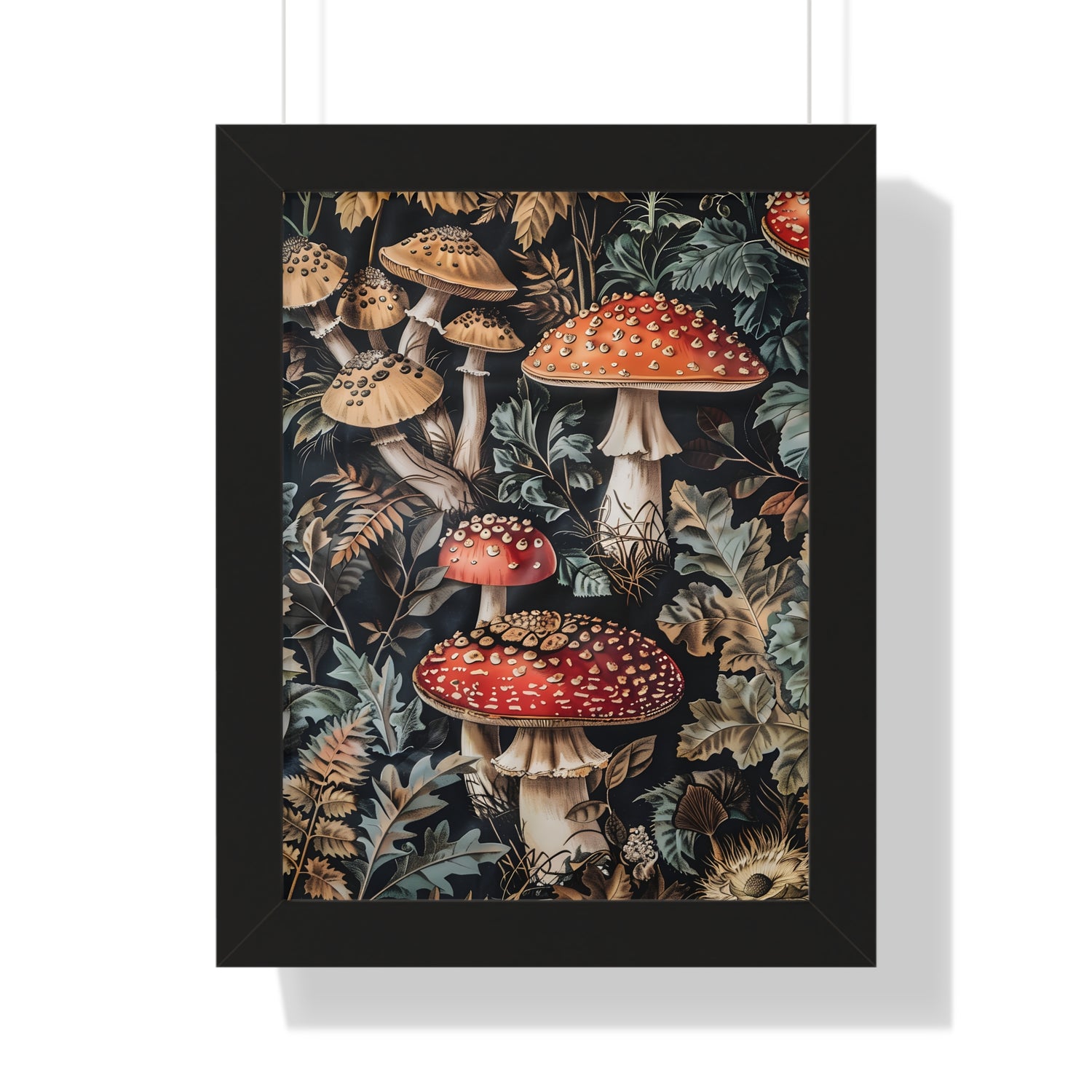 Framed Paper Print - Midnight Mycological Reverie