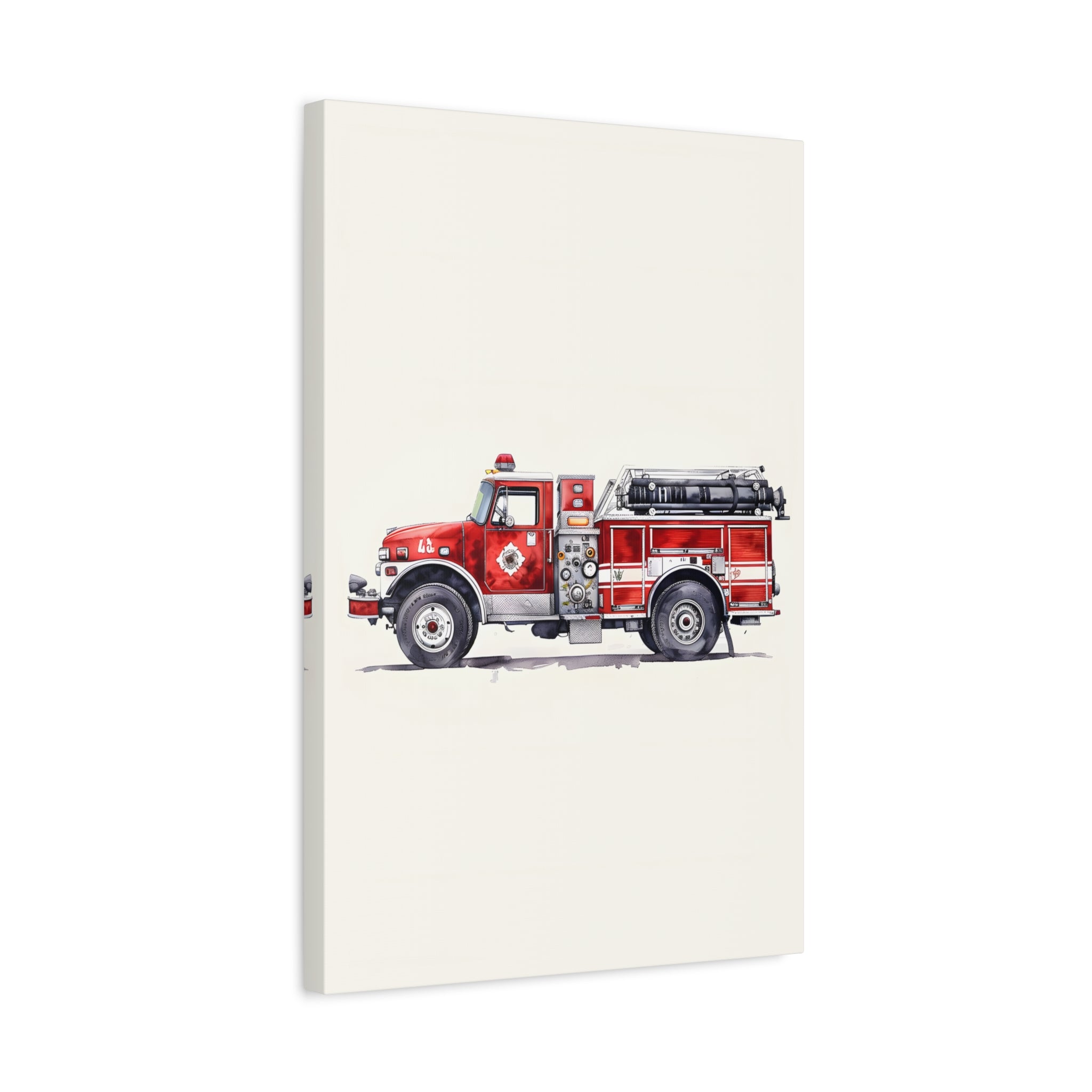 1.25" Matte Canvas - Classic Pumper Firetruck
