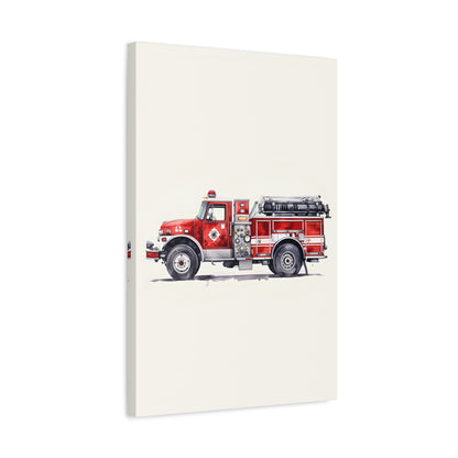 1.25" Matte Canvas - Classic Pumper Firetruck