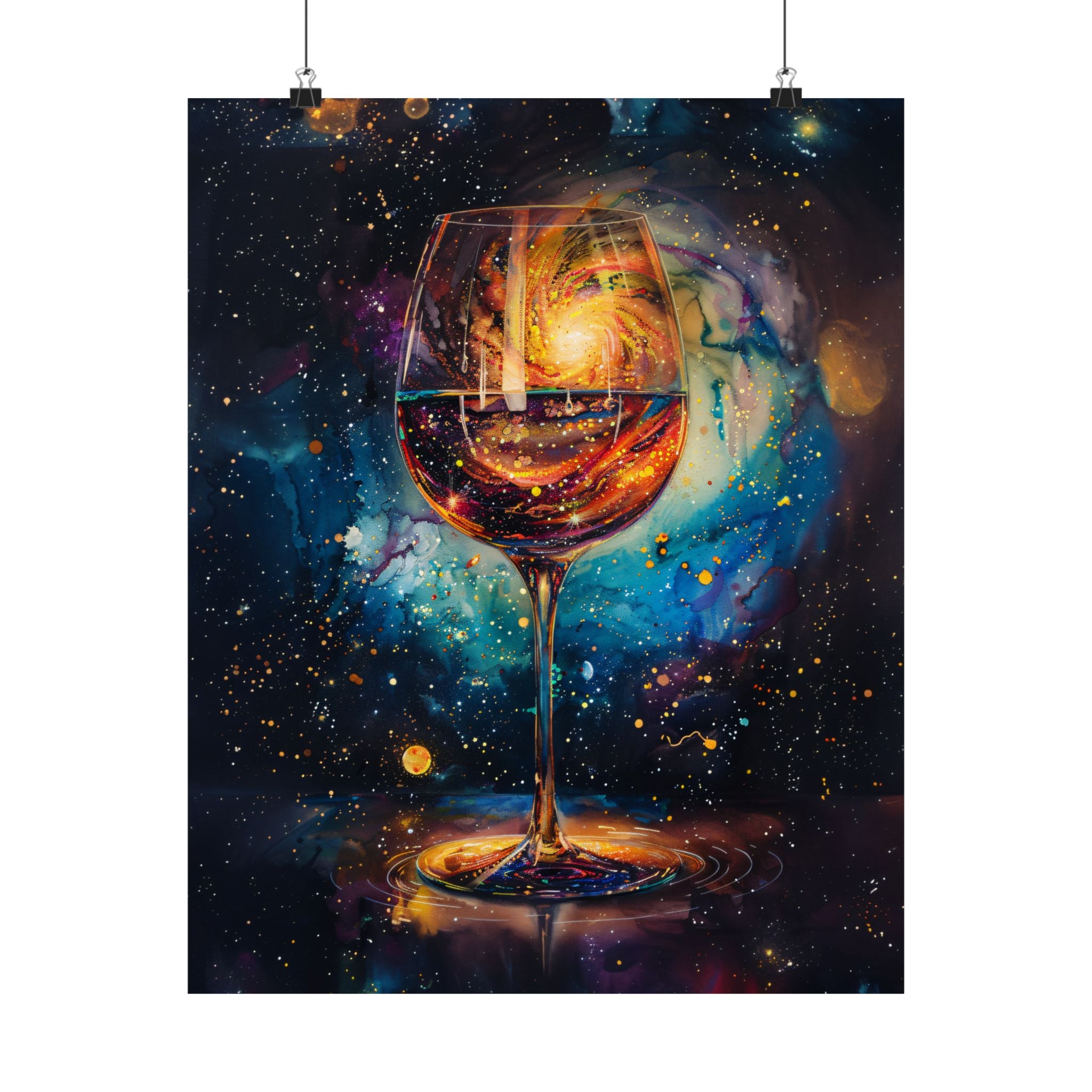 Cosmic Swirl in Wine Glass