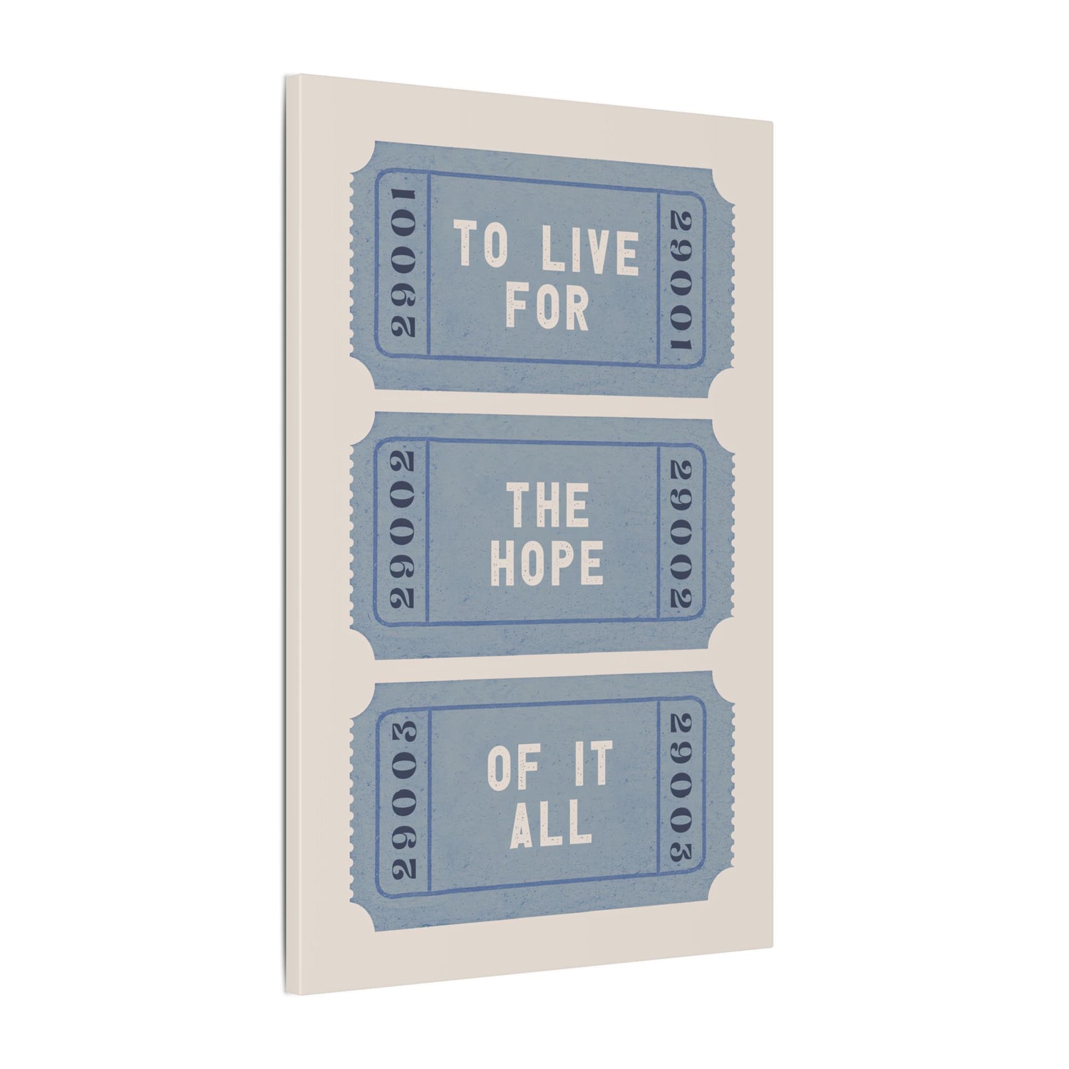 .75" Matte Canvas - The Hope Ticket Trilogy