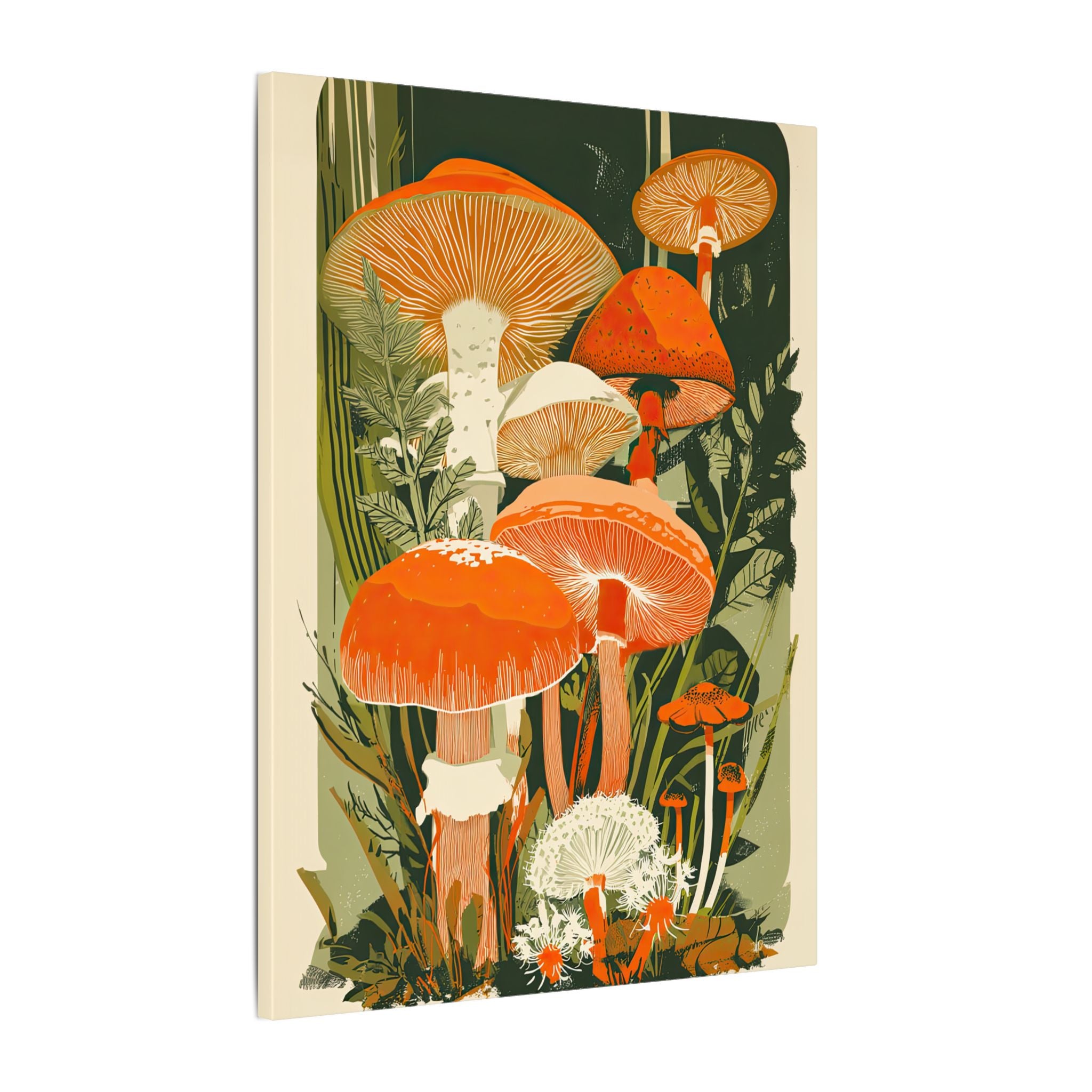 .75" Matte Canvas - Groovy Woodland Mushrooms