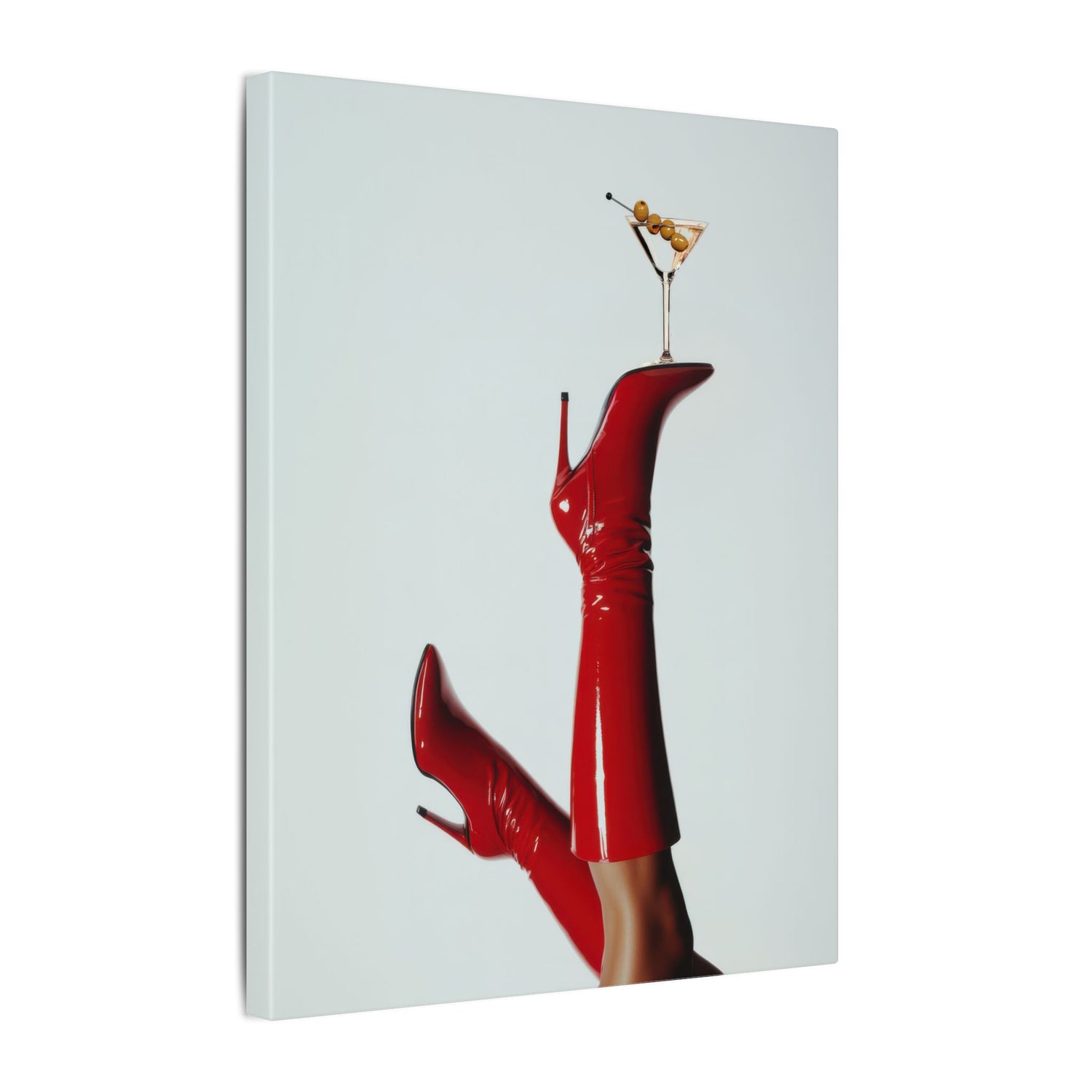 .75" Matte Canvas - Cocktails &amp; Red Stilettos