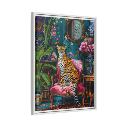 Framed Canvas - Regal Cheetah Reverie