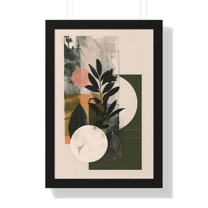 Framed Paper Print - Earthy Geometric Botanicals