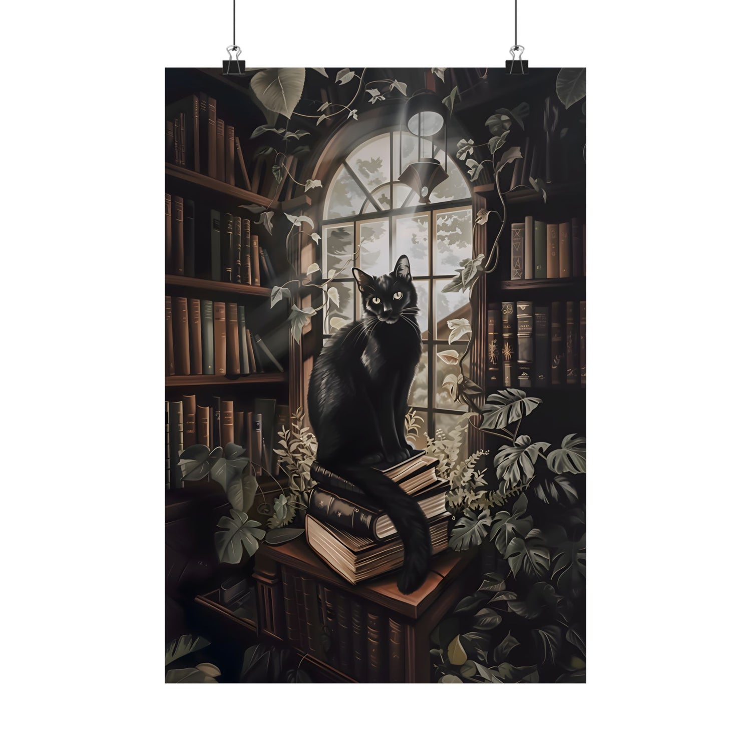 Book Hoarder Feline Gaze