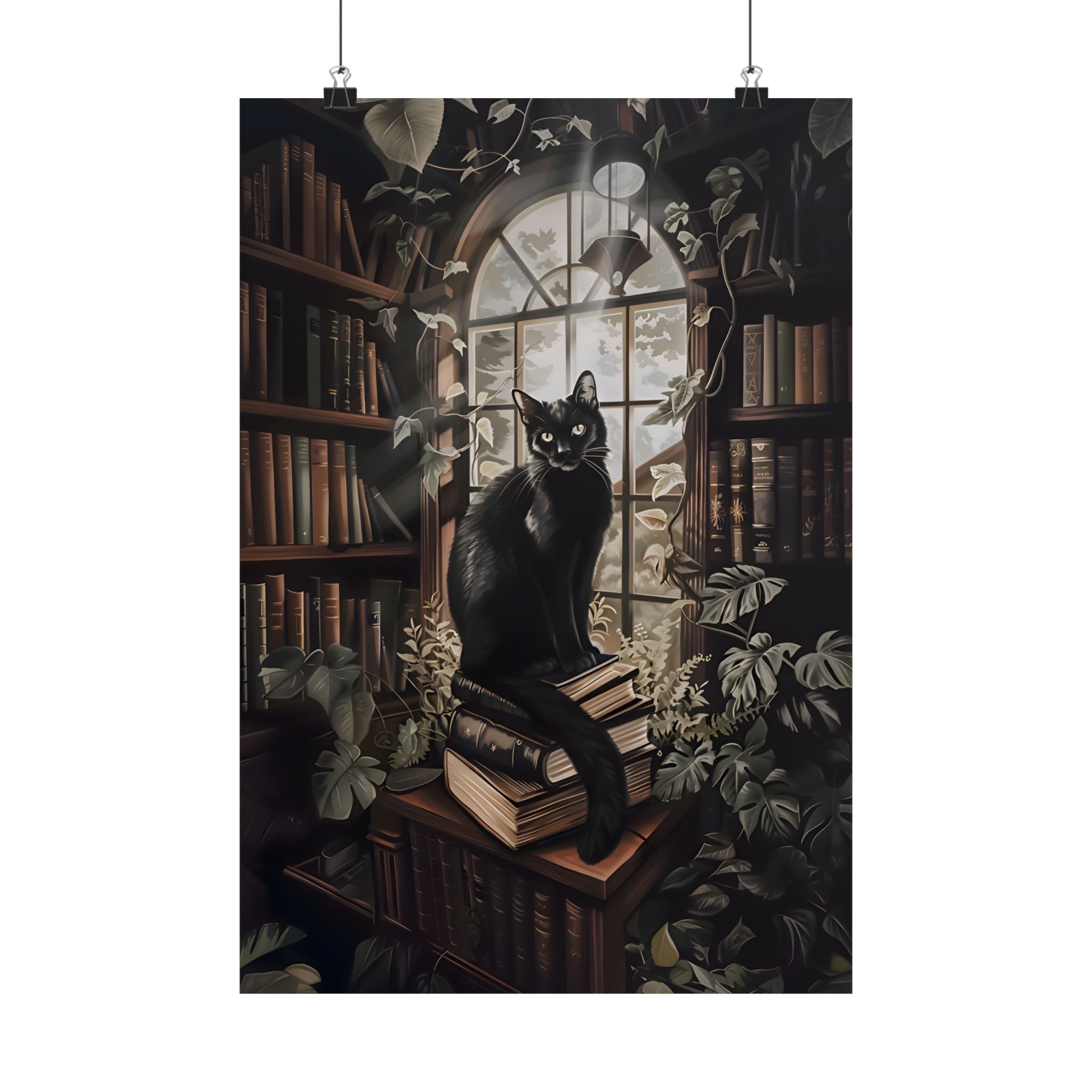 Book Hoarder Feline Gaze