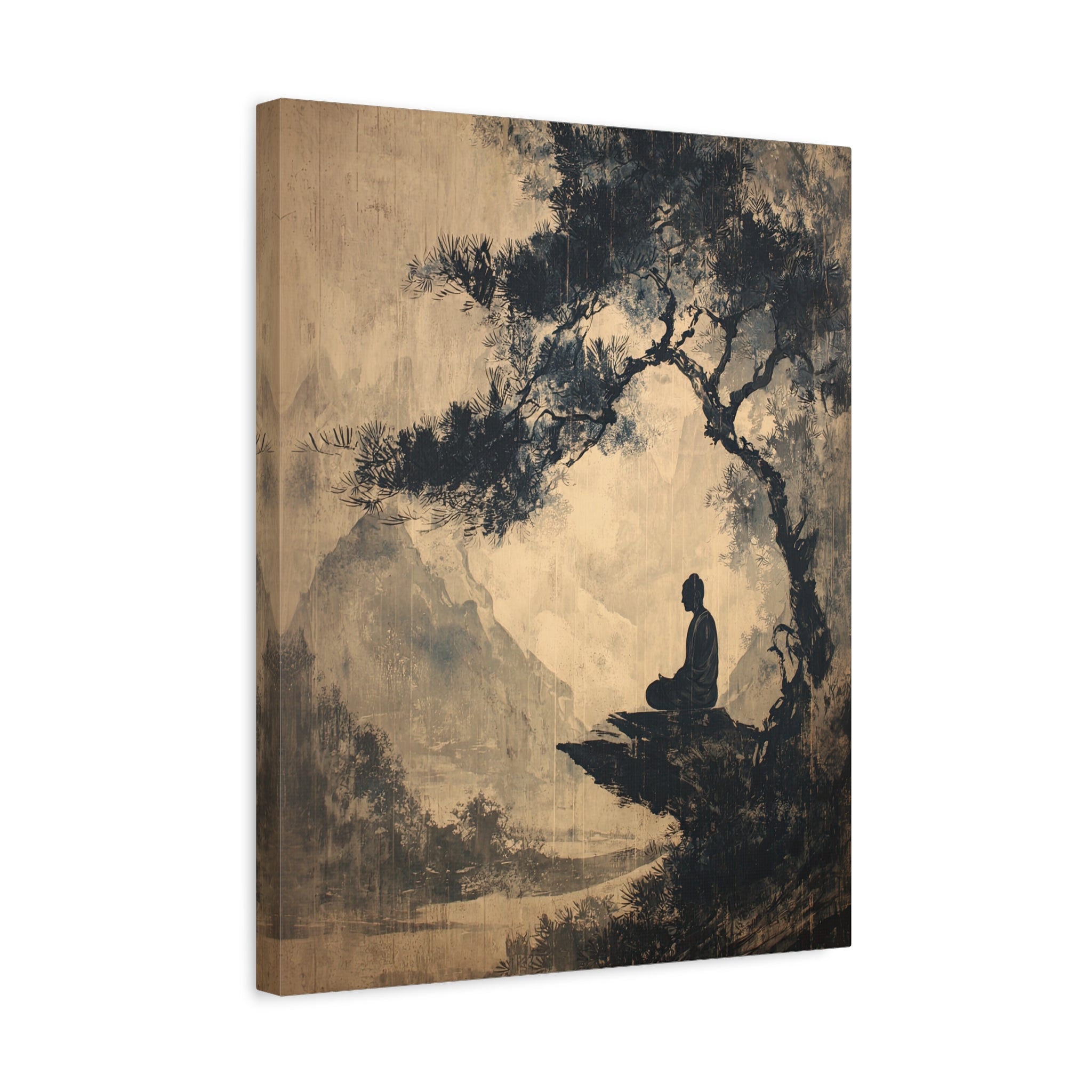 1.25" Matte Canvas - Mountain Tree Zen Silence