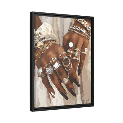 Framed Canvas - Layered Luxe Jewelry Hands