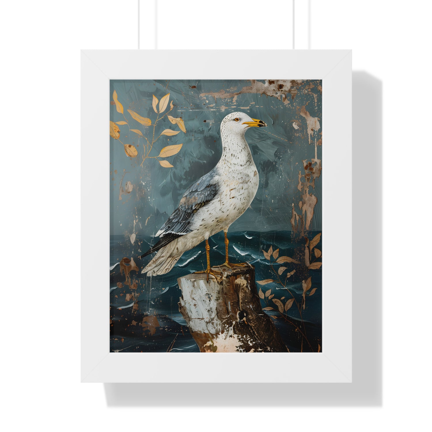 Framed Paper Print - Seagull’s Ocean Perch