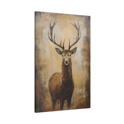 .75&quot; Matte Canvas - Golden Stag Majesty