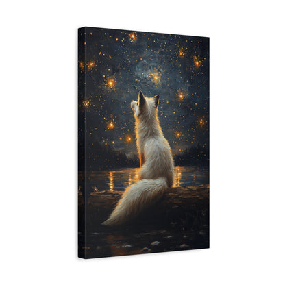 1.25" Matte Canvas - Stargazing Fox Reverie