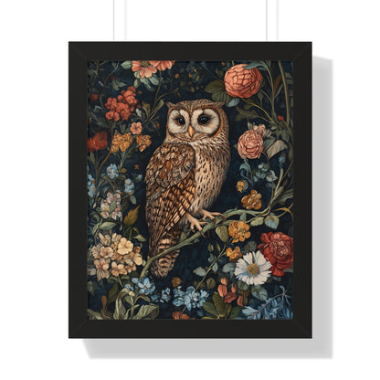 Framed Paper Print - Guardian of the Floral Night