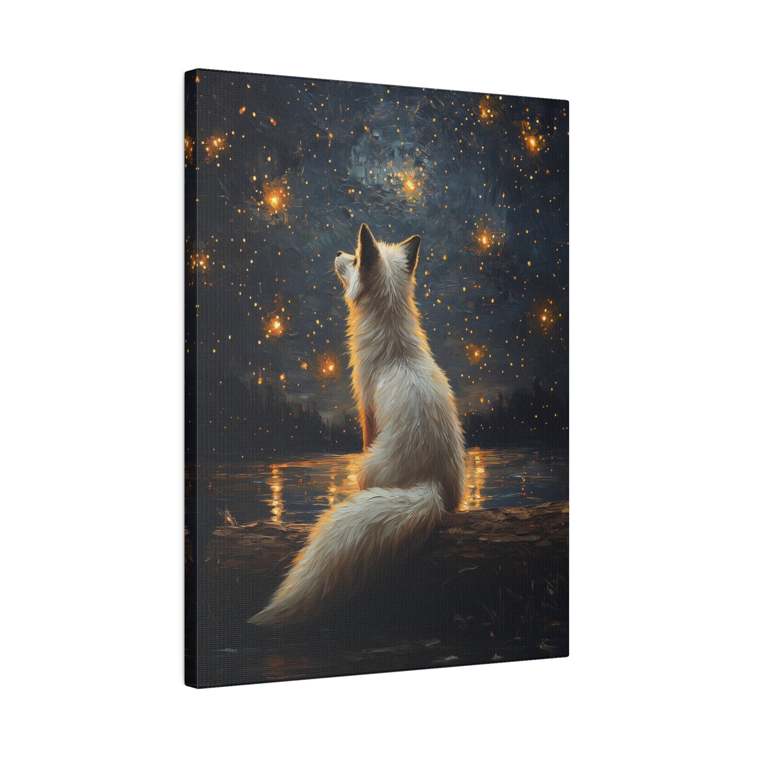 .75" Matte Canvas - Stargazing Fox Reverie