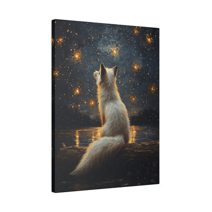.75" Matte Canvas - Stargazing Fox Reverie