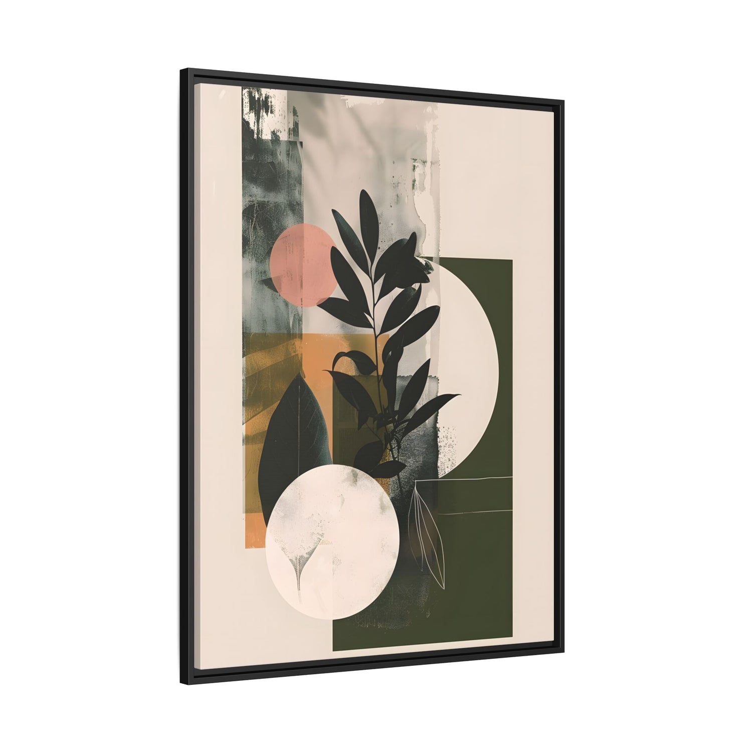 Framed Canvas - Earthy Geometric Botanicals
