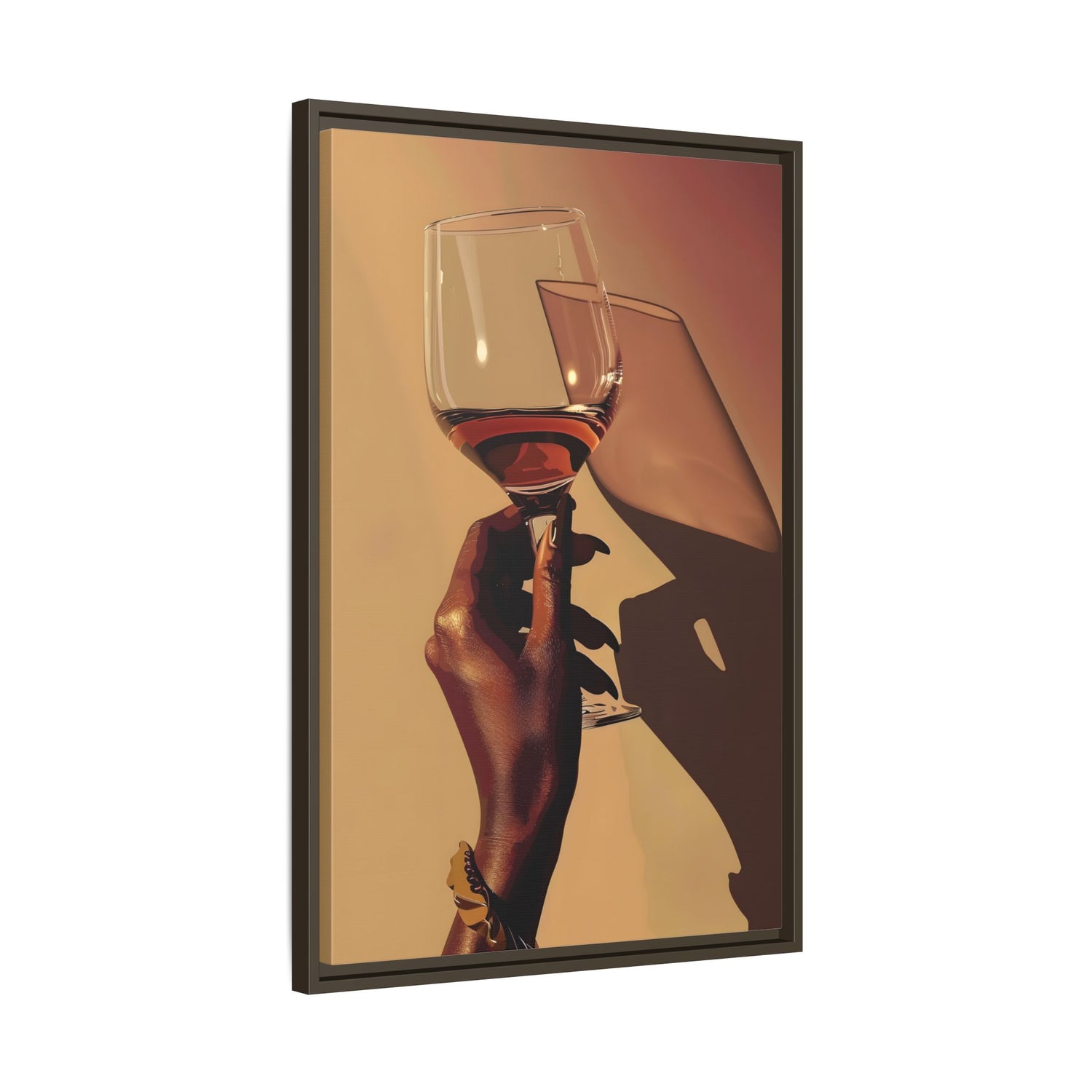 Framed Canvas - Golden Hour Wine Toast
