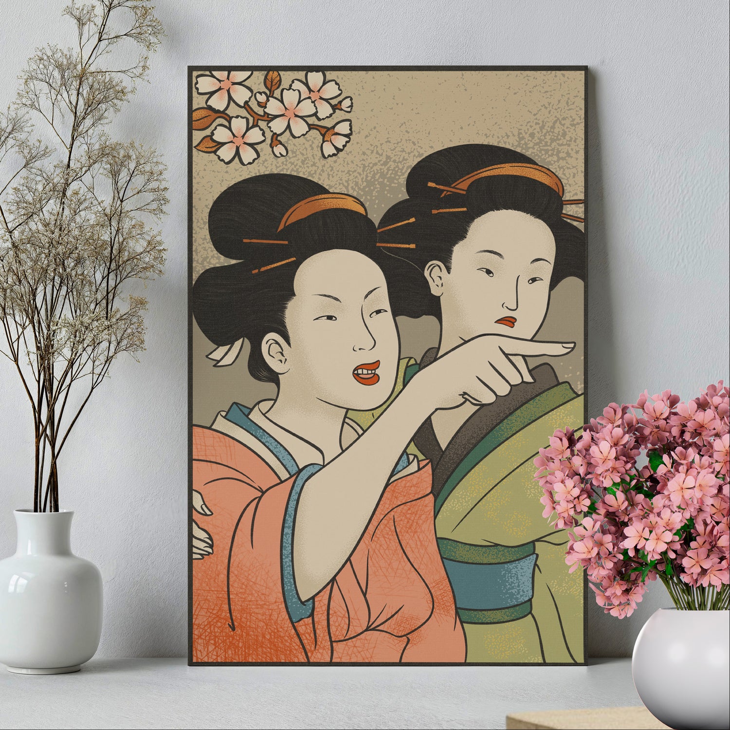 .75" Matte Canvas - Japanese Woman Yells at Cat