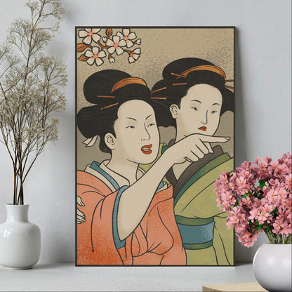 .75" Matte Canvas - Japanese Woman Yells at Cat