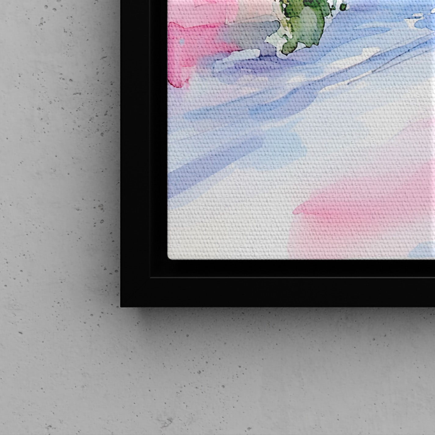 Framed Canvas - Pastel Charleston Street Scene