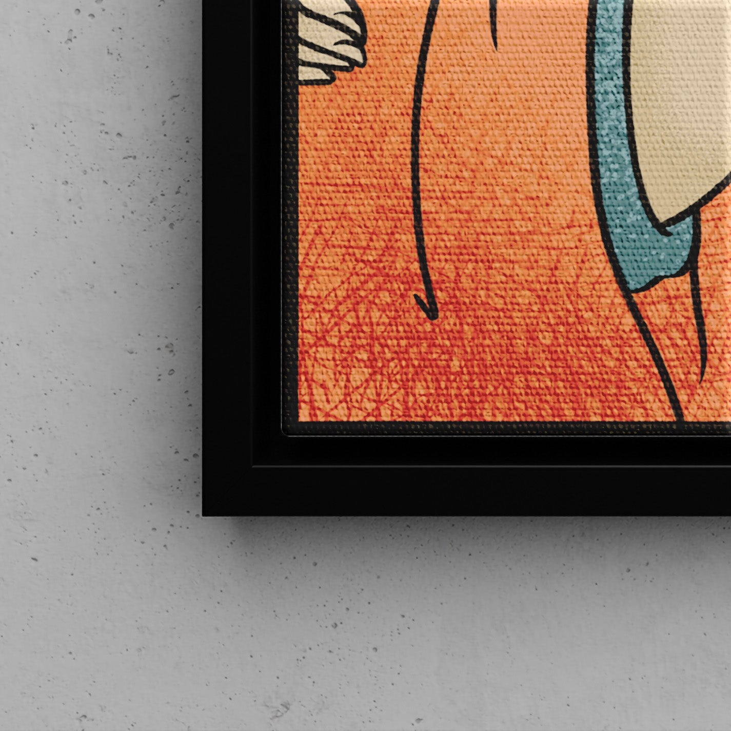 Framed Canvas - Japanese Woman Yells at Cat