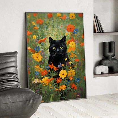 Framed Paper Print - Midnight Whiskers in Bloom