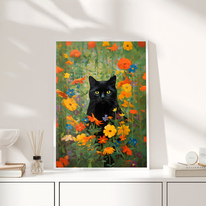 Framed Paper Print - Midnight Whiskers in Bloom