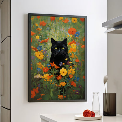 Framed Paper Print - Midnight Whiskers in Bloom