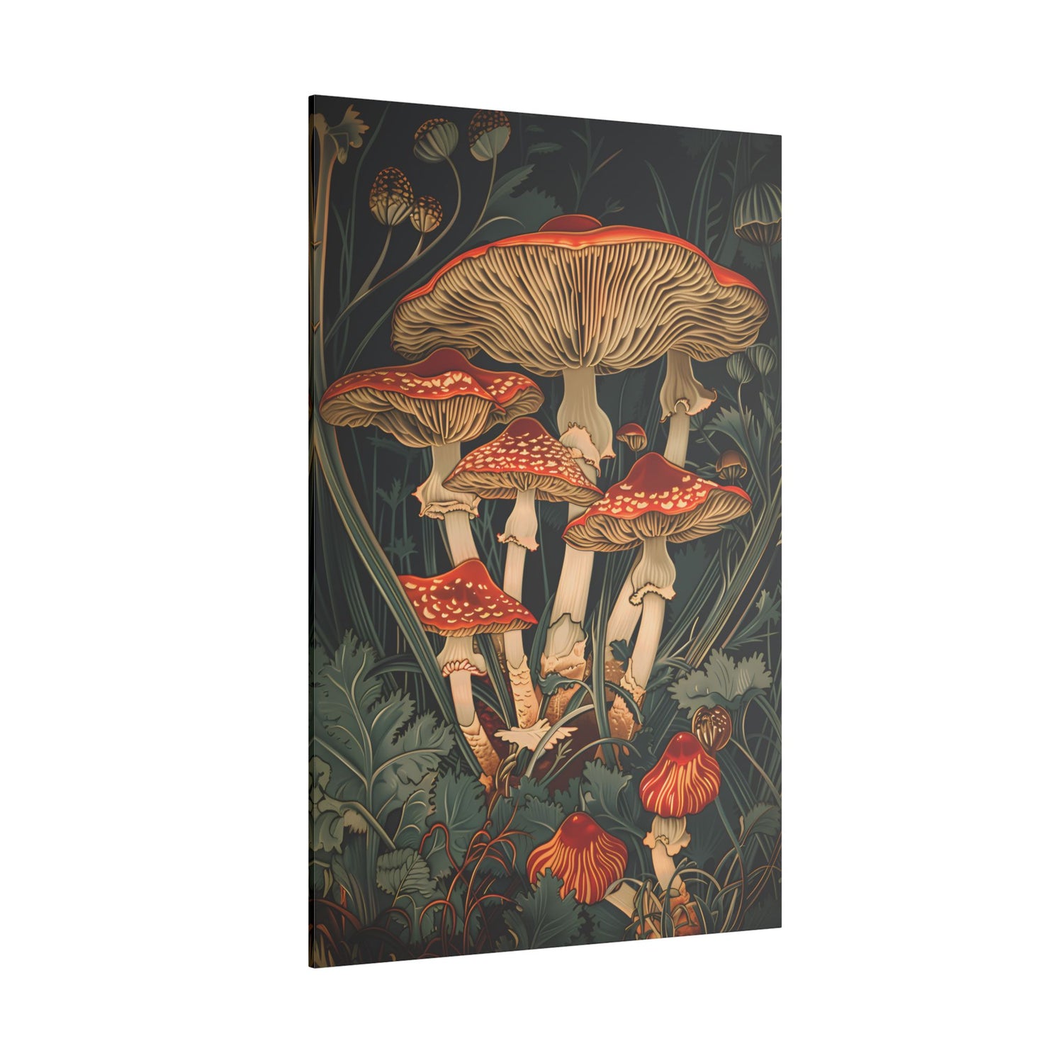.75" Matte Canvas - Woodland Mushrooms Revival