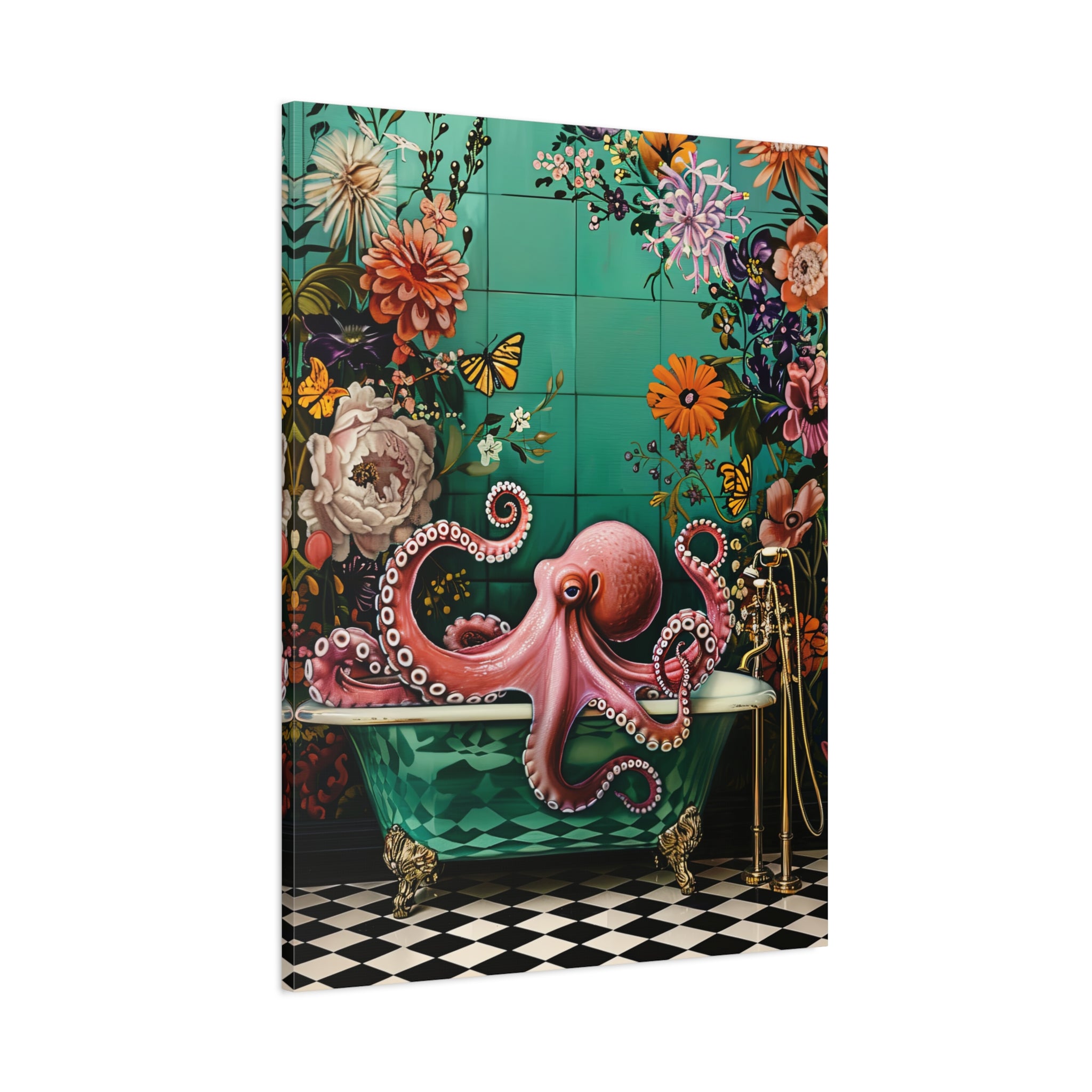 1.25" Matte Canvas - Octopus Bath Royale