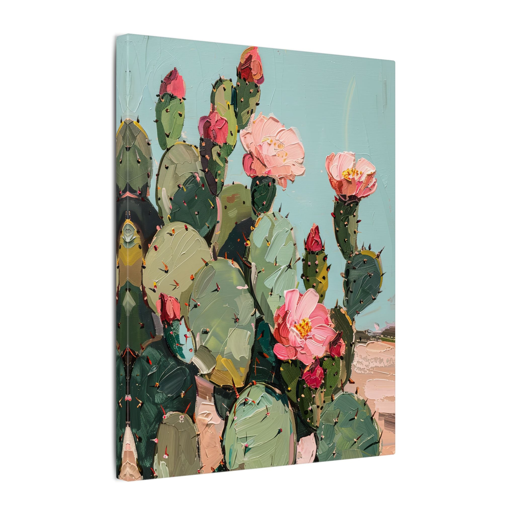 .75" Matte Canvas - Arizona Blooming Cactus Color