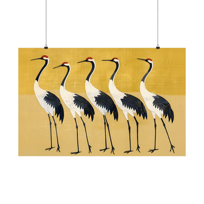 Golden Parade of Cranes