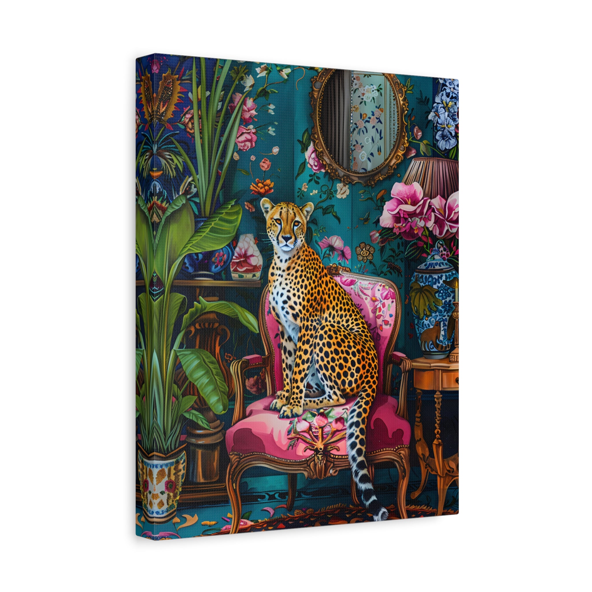 1.25" Matte Canvas - Regal Cheetah Reverie