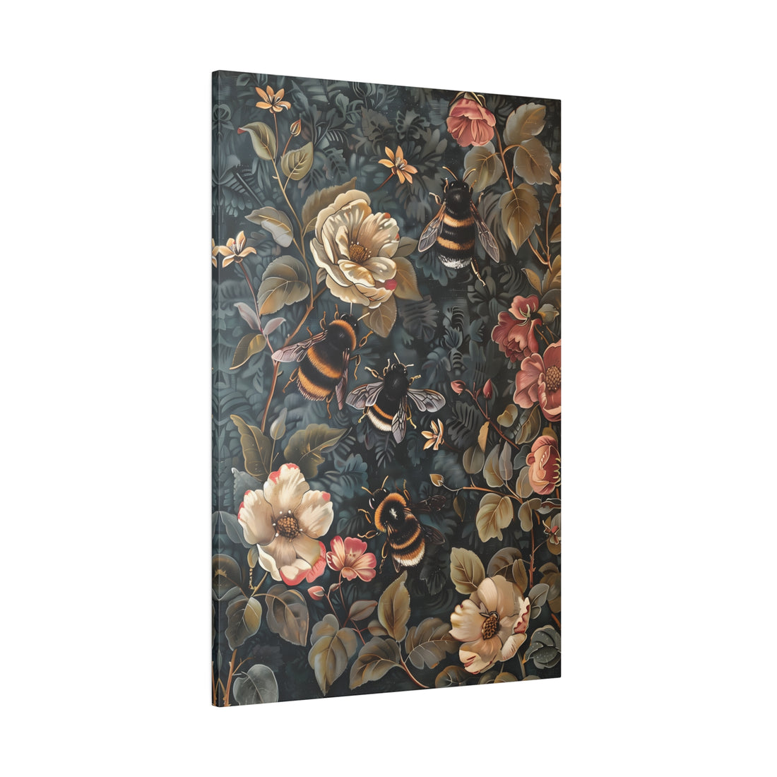 .75" Matte Canvas - Bumblebee Botanical Rhapsody