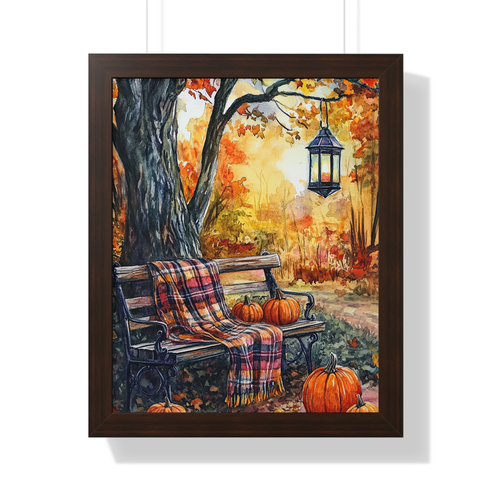 Framed Paper Print - Golden Pause in Fall