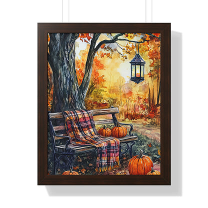 Framed Paper Print - Golden Pause in Fall