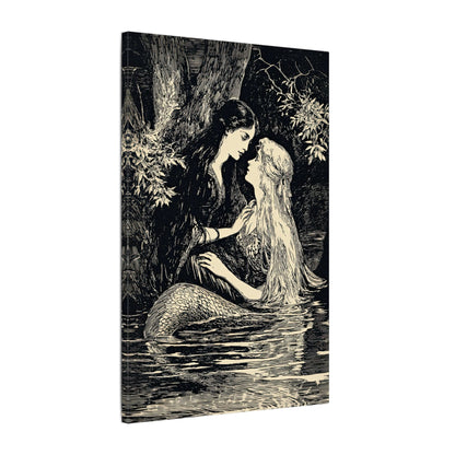.75" Matte Canvas - Mermaid Fairy Midnight Kiss