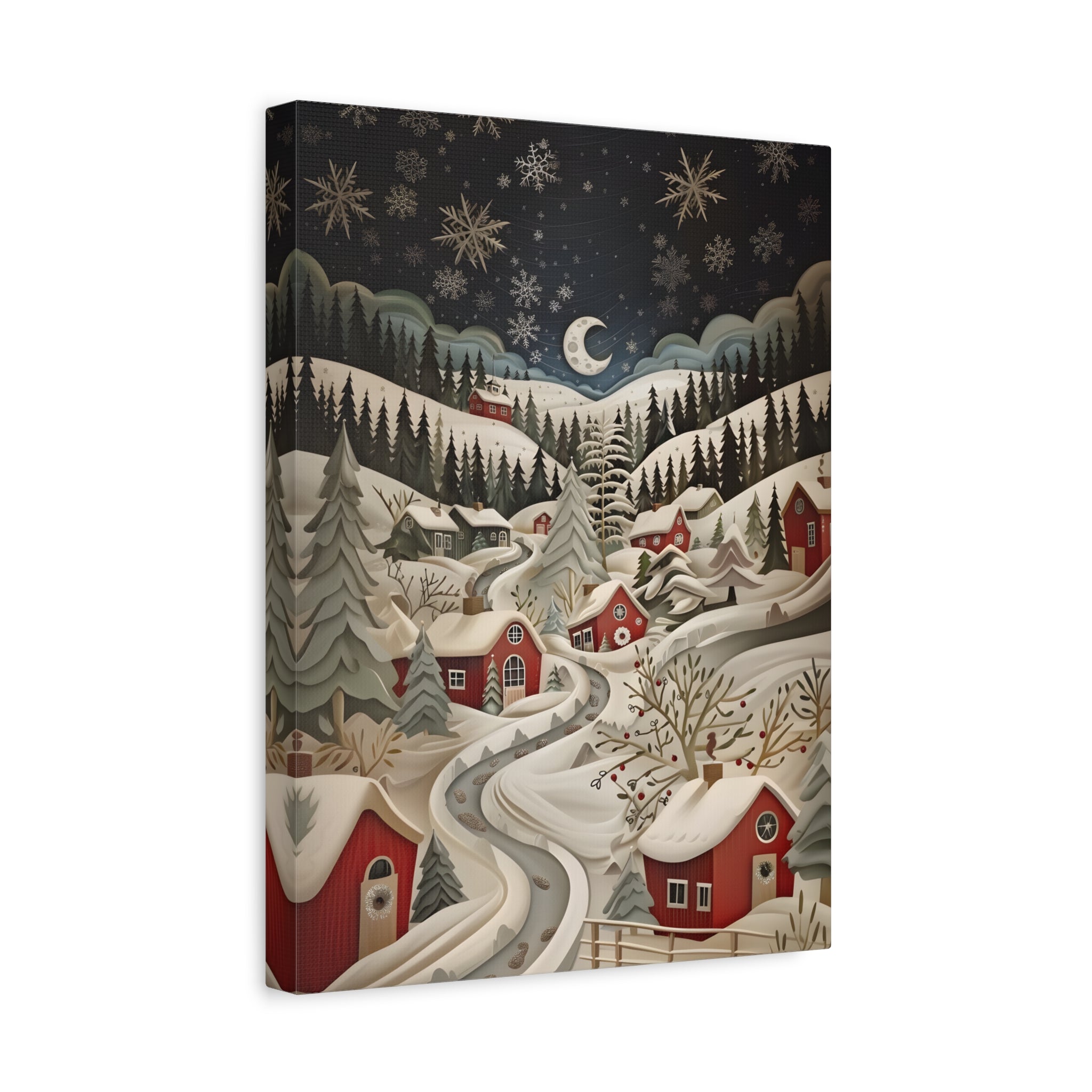 1.25" Matte Canvas - Silent Snowfall Village