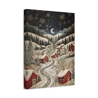 1.25" Matte Canvas - Silent Snowfall Village