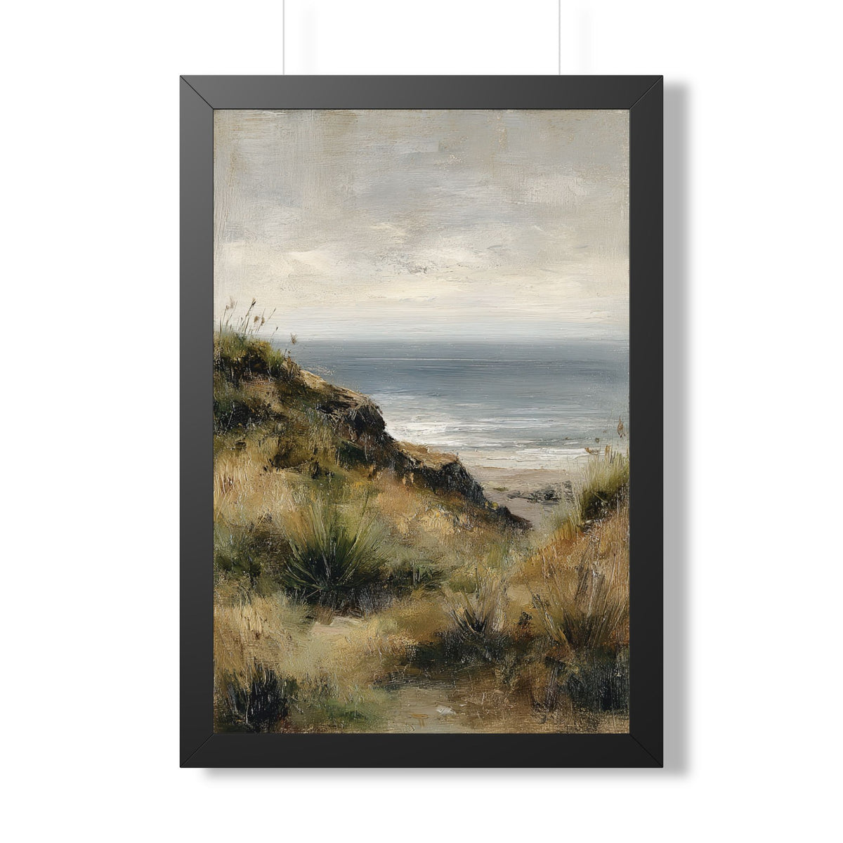 Framed Paper Print - Misty Coastal Seascape