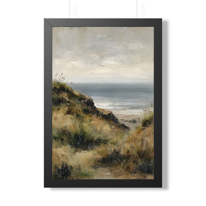 Framed Paper Print - Misty Coastal Seascape