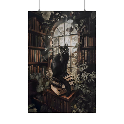 Book Hoarder Feline Gaze