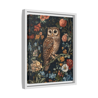 Framed Canvas - Guardian of the Floral Night