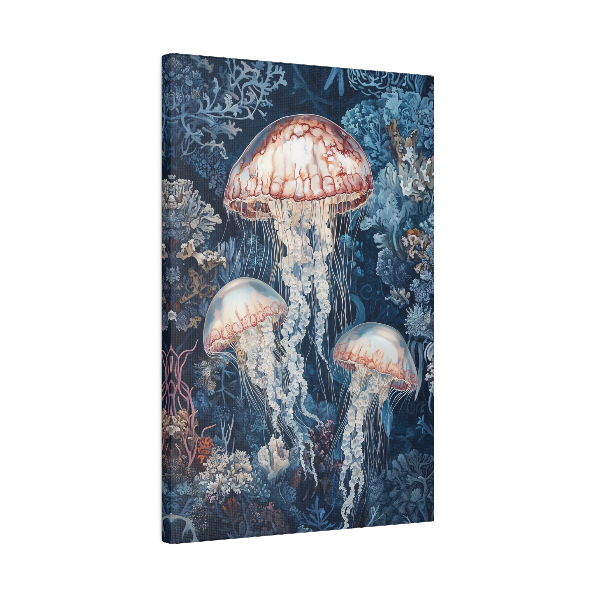 .75&quot; Matte Canvas - Ethereal Ocean Jellyfish