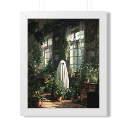 Framed Paper Print - Ghost Among Houseplants