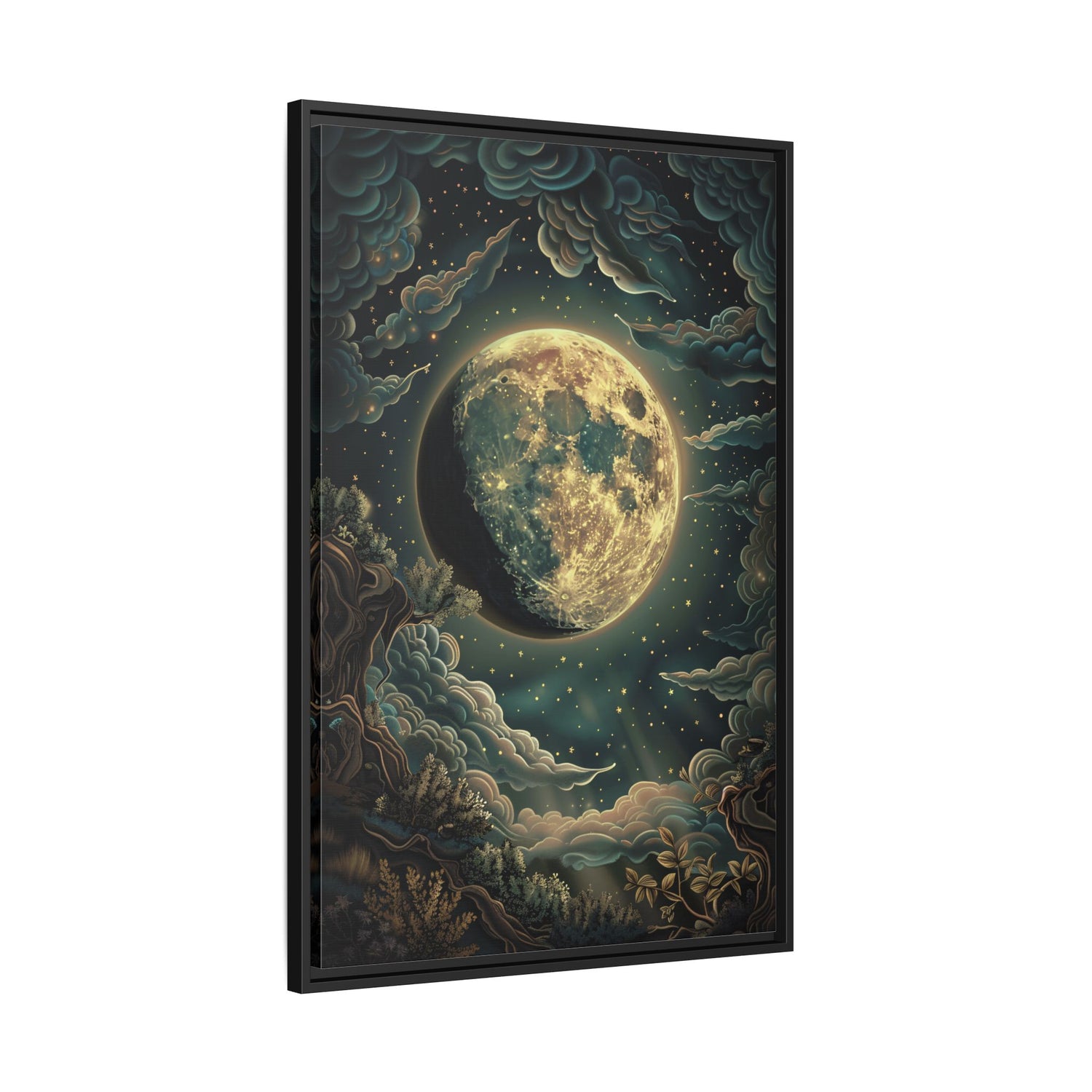 Framed Canvas - Waxing Gibbous Dreamscape