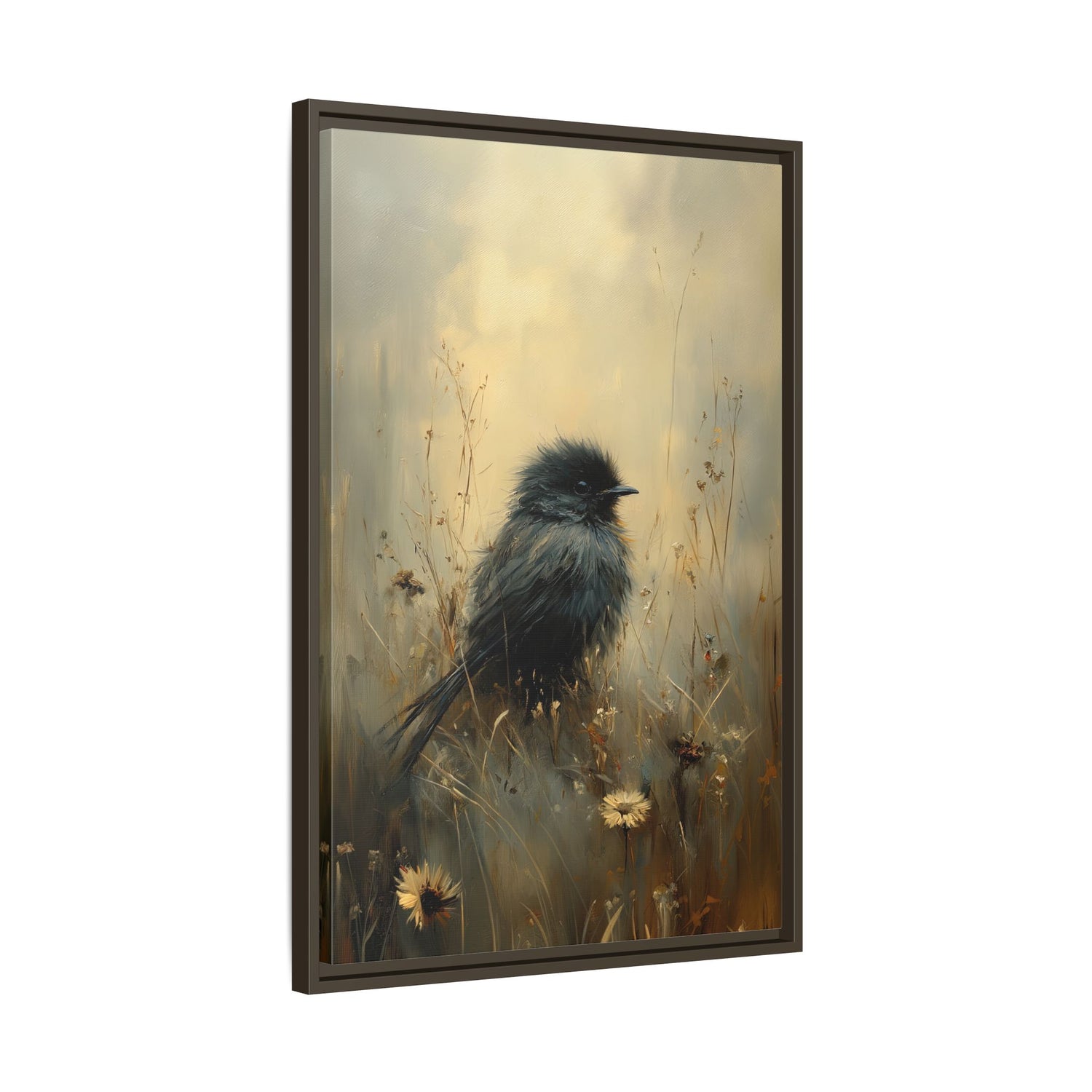 Framed Canvas - Golden Meadow Bird